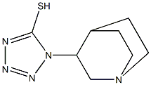 1-{1-azabicyclo[2.2.2]octan-3-yl}-1H-1,2,3,4-tetrazole-5-thiol 구조식 이미지