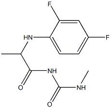 1-{2-[(2,4-difluorophenyl)amino]propanoyl}-3-methylurea Structure