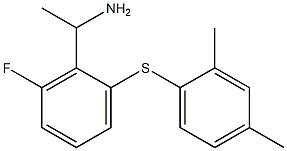 1-{2-[(2,4-dimethylphenyl)sulfanyl]-6-fluorophenyl}ethan-1-amine 구조식 이미지