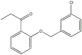 1-{2-[(3-chlorophenyl)methoxy]phenyl}propan-1-one Structure