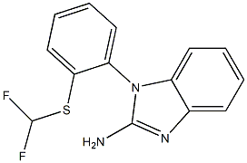 1-{2-[(difluoromethyl)sulfanyl]phenyl}-1H-1,3-benzodiazol-2-amine Structure