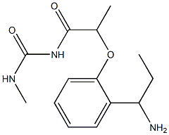 1-{2-[2-(1-aminopropyl)phenoxy]propanoyl}-3-methylurea Structure