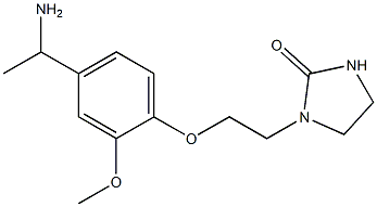 1-{2-[4-(1-aminoethyl)-2-methoxyphenoxy]ethyl}imidazolidin-2-one 구조식 이미지
