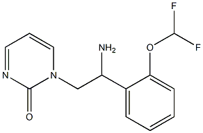 1-{2-amino-2-[2-(difluoromethoxy)phenyl]ethyl}pyrimidin-2(1H)-one Structure