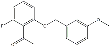 1-{2-fluoro-6-[(3-methoxyphenyl)methoxy]phenyl}ethan-1-one 구조식 이미지