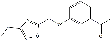 1-{3-[(3-ethyl-1,2,4-oxadiazol-5-yl)methoxy]phenyl}ethan-1-one 구조식 이미지