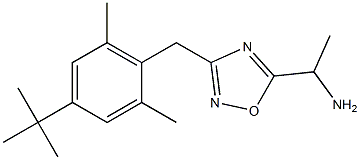1-{3-[(4-tert-butyl-2,6-dimethylphenyl)methyl]-1,2,4-oxadiazol-5-yl}ethan-1-amine 구조식 이미지
