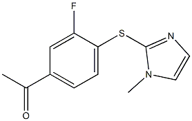 1-{3-fluoro-4-[(1-methyl-1H-imidazol-2-yl)sulfanyl]phenyl}ethan-1-one Structure