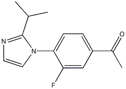 1-{3-fluoro-4-[2-(propan-2-yl)-1H-imidazol-1-yl]phenyl}ethan-1-one 구조식 이미지