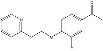 1-{3-fluoro-4-[2-(pyridin-2-yl)ethoxy]phenyl}ethan-1-one Structure