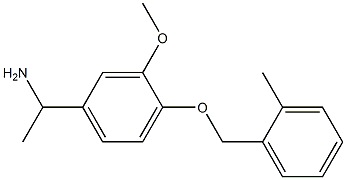 1-{3-methoxy-4-[(2-methylbenzyl)oxy]phenyl}ethanamine 구조식 이미지