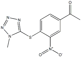 1-{4-[(1-methyl-1H-1,2,3,4-tetrazol-5-yl)sulfanyl]-3-nitrophenyl}ethan-1-one Structure