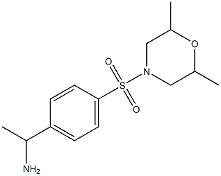 1-{4-[(2,6-dimethylmorpholine-4-)sulfonyl]phenyl}ethan-1-amine Structure