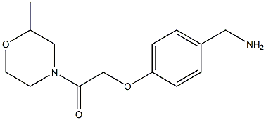 1-{4-[2-(2-methylmorpholin-4-yl)-2-oxoethoxy]phenyl}methanamine Structure