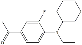 1-{4-[cyclohexyl(ethyl)amino]-3-fluorophenyl}ethan-1-one Structure