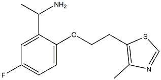 1-{5-fluoro-2-[2-(4-methyl-1,3-thiazol-5-yl)ethoxy]phenyl}ethan-1-amine Structure