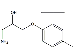 1-amino-3-(2-tert-butyl-4-methylphenoxy)propan-2-ol 구조식 이미지