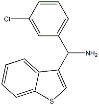 1-benzothiophen-3-yl(3-chlorophenyl)methanamine 구조식 이미지