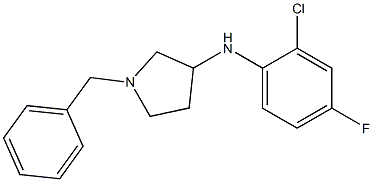 1-benzyl-N-(2-chloro-4-fluorophenyl)pyrrolidin-3-amine Structure