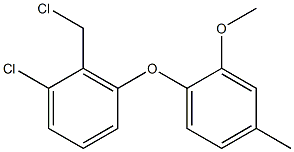 1-chloro-2-(chloromethyl)-3-(2-methoxy-4-methylphenoxy)benzene 구조식 이미지