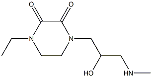 1-ethyl-4-[2-hydroxy-3-(methylamino)propyl]piperazine-2,3-dione Structure