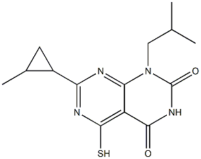1-isobutyl-5-mercapto-7-(2-methylcyclopropyl)pyrimido[4,5-d]pyrimidine-2,4(1H,3H)-dione 구조식 이미지