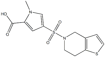 1-methyl-4-{4H,5H,6H,7H-thieno[3,2-c]pyridine-5-sulfonyl}-1H-pyrrole-2-carboxylic acid Structure