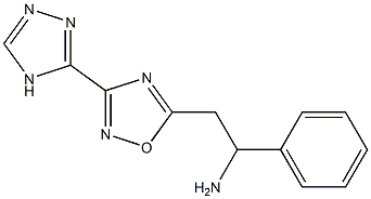 1-phenyl-2-[3-(4H-1,2,4-triazol-3-yl)-1,2,4-oxadiazol-5-yl]ethan-1-amine 구조식 이미지