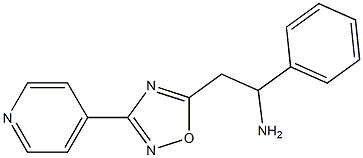 1-phenyl-2-[3-(pyridin-4-yl)-1,2,4-oxadiazol-5-yl]ethan-1-amine 구조식 이미지