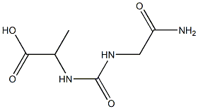 2-({[(2-amino-2-oxoethyl)amino]carbonyl}amino)propanoic acid 구조식 이미지
