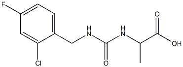 2-({[(2-chloro-4-fluorophenyl)methyl]carbamoyl}amino)propanoic acid 구조식 이미지