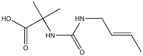 2-({[(2E)-but-2-enylamino]carbonyl}amino)-2-methylpropanoic acid Structure