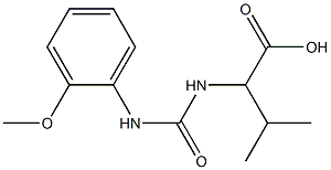 2-({[(2-methoxyphenyl)amino]carbonyl}amino)-3-methylbutanoic acid 구조식 이미지