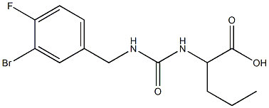 2-({[(3-bromo-4-fluorophenyl)methyl]carbamoyl}amino)pentanoic acid 구조식 이미지