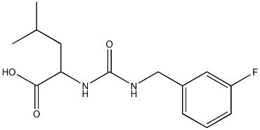 2-({[(3-fluorobenzyl)amino]carbonyl}amino)-4-methylpentanoic acid Structure