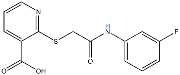 2-({[(3-fluorophenyl)carbamoyl]methyl}sulfanyl)pyridine-3-carboxylic acid 구조식 이미지