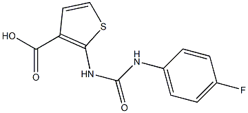 2-({[(4-fluorophenyl)amino]carbonyl}amino)thiophene-3-carboxylic acid Structure