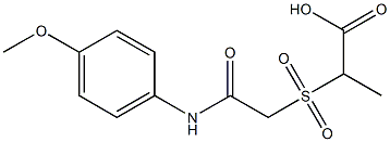 2-({[(4-methoxyphenyl)carbamoyl]methane}sulfonyl)propanoic acid Structure