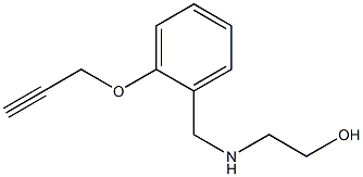 2-({[2-(prop-2-yn-1-yloxy)phenyl]methyl}amino)ethan-1-ol 구조식 이미지