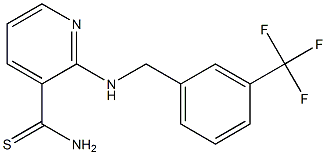 2-({[3-(trifluoromethyl)phenyl]methyl}amino)pyridine-3-carbothioamide Structure