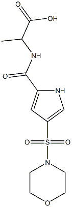 2-({[4-(morpholin-4-ylsulfonyl)-1H-pyrrol-2-yl]carbonyl}amino)propanoic acid Structure