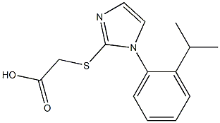 2-({1-[2-(propan-2-yl)phenyl]-1H-imidazol-2-yl}sulfanyl)acetic acid Structure
