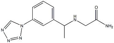 2-({1-[3-(1H-tetrazol-1-yl)phenyl]ethyl}amino)acetamide 구조식 이미지