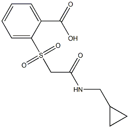 2-({2-[(cyclopropylmethyl)amino]-2-oxoethyl}sulfonyl)benzoic acid 구조식 이미지