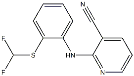 2-({2-[(difluoromethyl)sulfanyl]phenyl}amino)pyridine-3-carbonitrile Structure