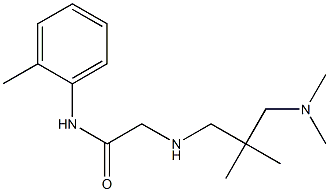 2-({2-[(dimethylamino)methyl]-2-methylpropyl}amino)-N-(2-methylphenyl)acetamide Structure