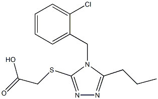 2-({4-[(2-chlorophenyl)methyl]-5-propyl-4H-1,2,4-triazol-3-yl}sulfanyl)acetic acid Structure