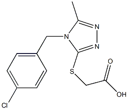 2-({4-[(4-chlorophenyl)methyl]-5-methyl-4H-1,2,4-triazol-3-yl}sulfanyl)acetic acid 구조식 이미지