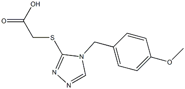 2-({4-[(4-methoxyphenyl)methyl]-4H-1,2,4-triazol-3-yl}sulfanyl)acetic acid Structure