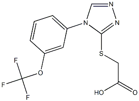 2-({4-[3-(trifluoromethoxy)phenyl]-4H-1,2,4-triazol-3-yl}sulfanyl)acetic acid 구조식 이미지